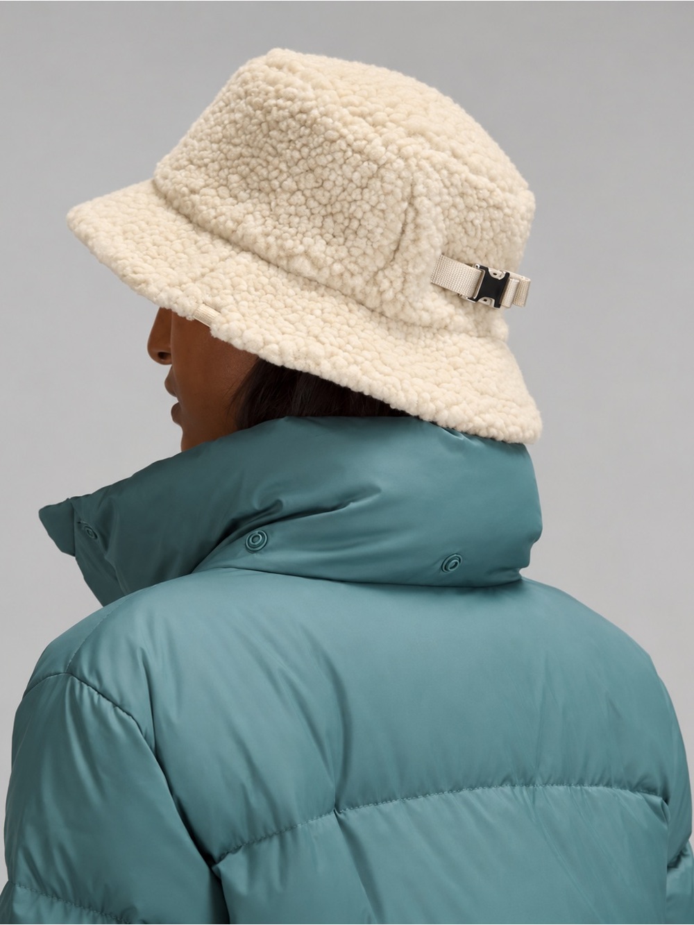 Lululemon NWT TEXTURED FLEECE BUCKET HAT SMALL MEDIUM natural ivory